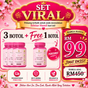 3 Botol  Free 1 Botol Kapsul Ikhtiar Hamil